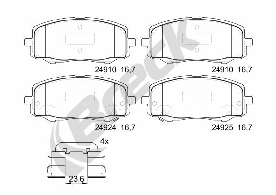 Set placute frana,frana disc 24910 00 702 00 BRECK